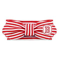 Creative Knitwear Bradley Braves Infant Girls Red/White Striped Hair Knot Headband Embroidered Logo - Size Newborn - 4T