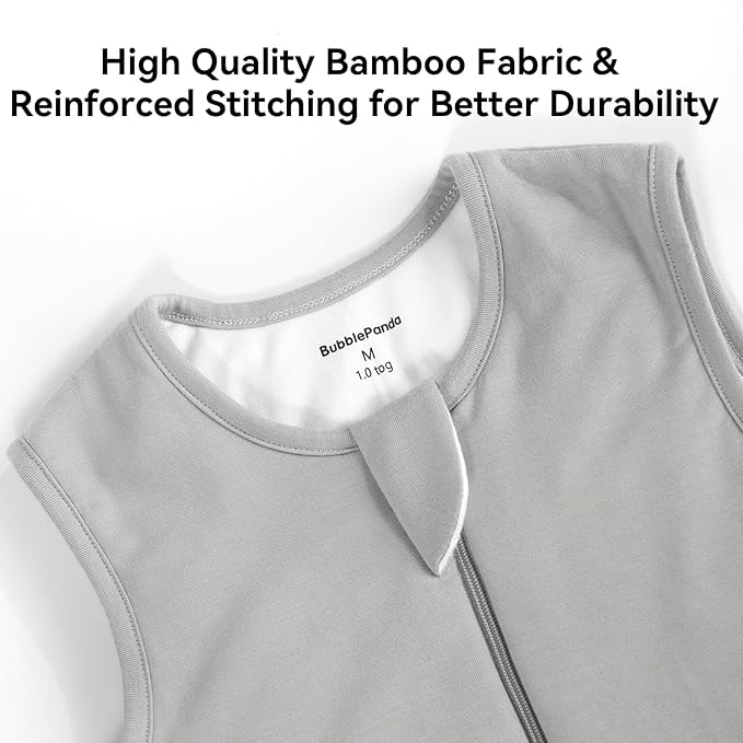 BubblePanda Rayon Made From Bamboo Toddler Sleep Sack with Feet 3t-4t Months 2.5 Tog Winter Ultra Soft Warm Baby Sleep Bag Walker Quilted Thick Wearable Blanket with Legs 2-Way Zipper