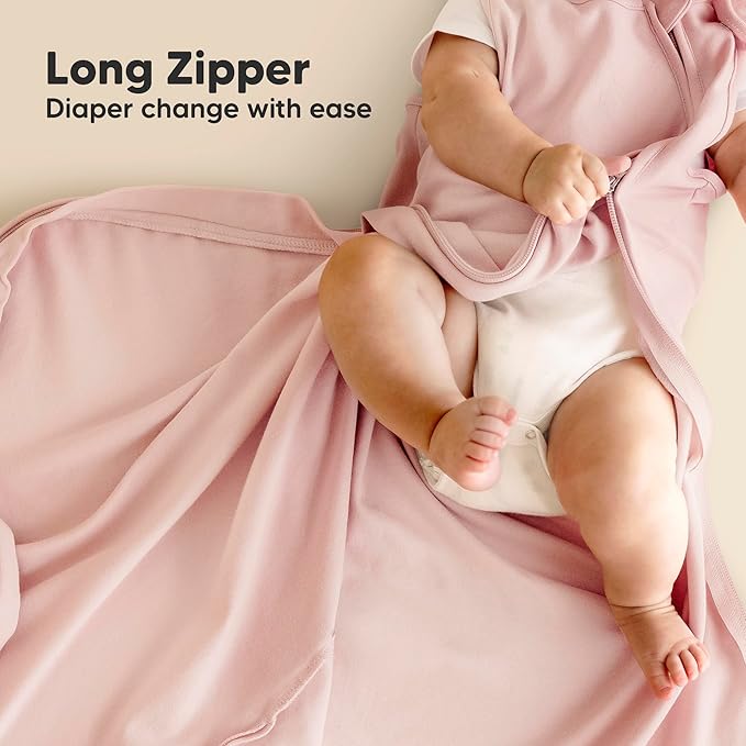 2-Pack Organic Baby Sleep Sacks, 100% Cotton - Soft & Breathable 0.5TOG Baby Wearable Blanket, Toddler Sleeping Sack 6-18 months, Easy to Wear Transitional Swaddles for Newborns (Butterflies, M)