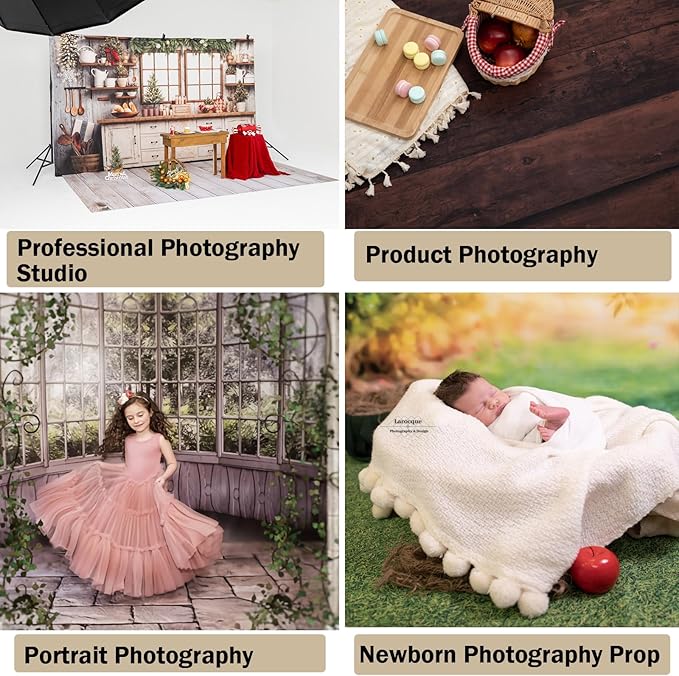 Kate Photography Floor Mat White Marble Backdrop Floor Mat Newborn Photography Props Rubber Floor Mat for Professional Photo Studio 5x4ft