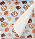 Baby Essentials Sherpa Fleece Baby Blanket 35x30 – Super Soft, Warm Reversible Baby Blankets for Newborns, Infants, Toddlers, and Nursery