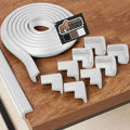 GORILLA GRIP Baby Proof Corners and Edges for Furniture, Kid Proofing Adhesive Table Corner Protectors, Heavy Duty Soft Rubber Foam Protection, Includes 8 Protective Safety Guards, 18 Feet, Off White
