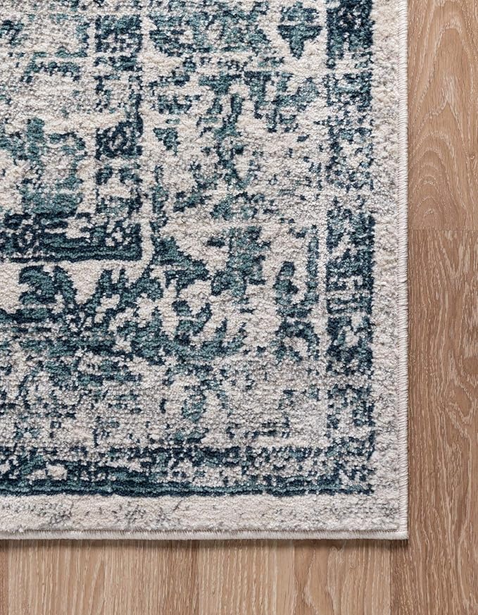 Rugs.com Charleston Collection Rug – 5' x 8' Ivory Low-Pile Rug Perfect for Living Rooms, Large Dining Rooms, Open Floorplans