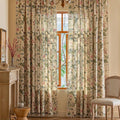 ENJOYBRIDAL Floral Curtains 96 Inches Long Living Room Boho Drapes Bedroom 2 Panels Semi Sheer Vintage Window Curtain Panels Rod Pocket Tassel Farmhouse Nursery Window Treatments