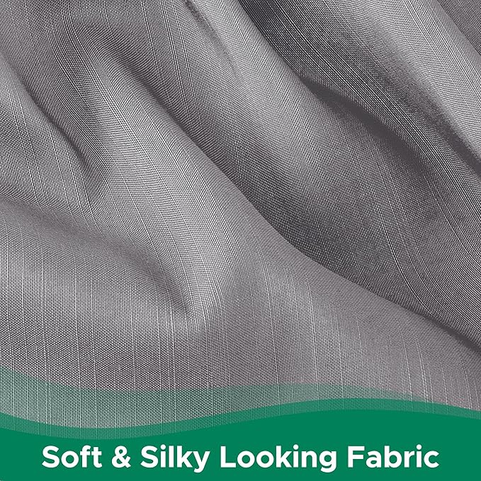 Biscaynebay Wrap Around Bed Skirts for Twin & Twin XL Beds Short Drop of 12", Silver Grey Adjustable Elastic Dust Ruffles Easy Fit Wrinkle Resistant Silky Luxurious Fabric Machine Washable