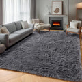 ONASAR Grey 6x9 Area Rugs for Living Room, Gray Large Fluffy Shag Rug for Bedroom, Washable Ultra Soft Plush Big Indoor Floor Carpet for Kids Girls Boys Baby Teen Dorm Nursery Home Decor Aesthetic