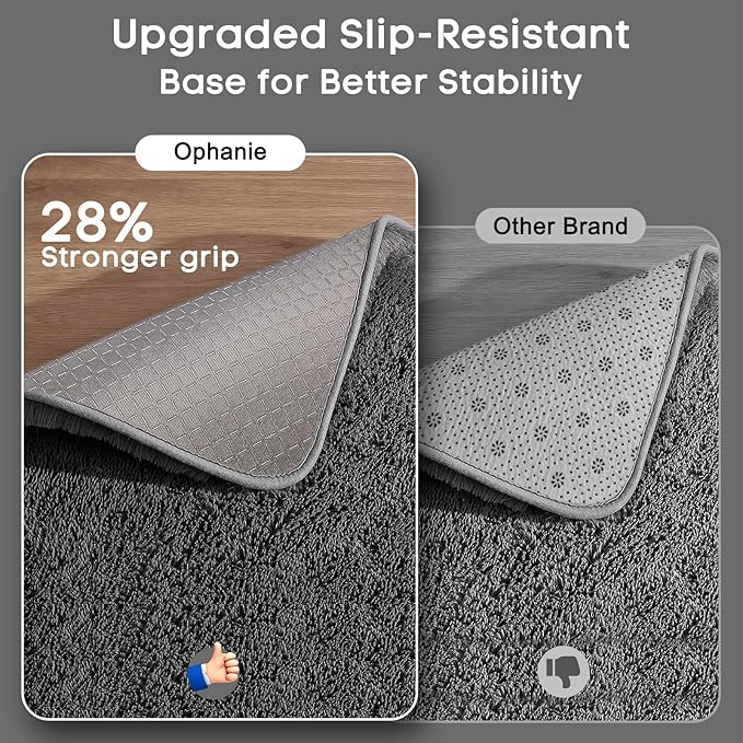 Ophanie 6x9 Area Rugs, Upgrade Non-Slip Fluffy Soft Rugs for Living Room, Large Shag uzzy Plush Rug, Medium Gray Shaggy Big Carpets for Bedroom, Kids Boys Girls Dorm Nursery Home Decor Aesthetic
