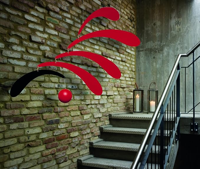 Large Flowing Rhythm Hanging Mobile - 75 Inches - Aluminum - Handmade in Denmark by Flensted