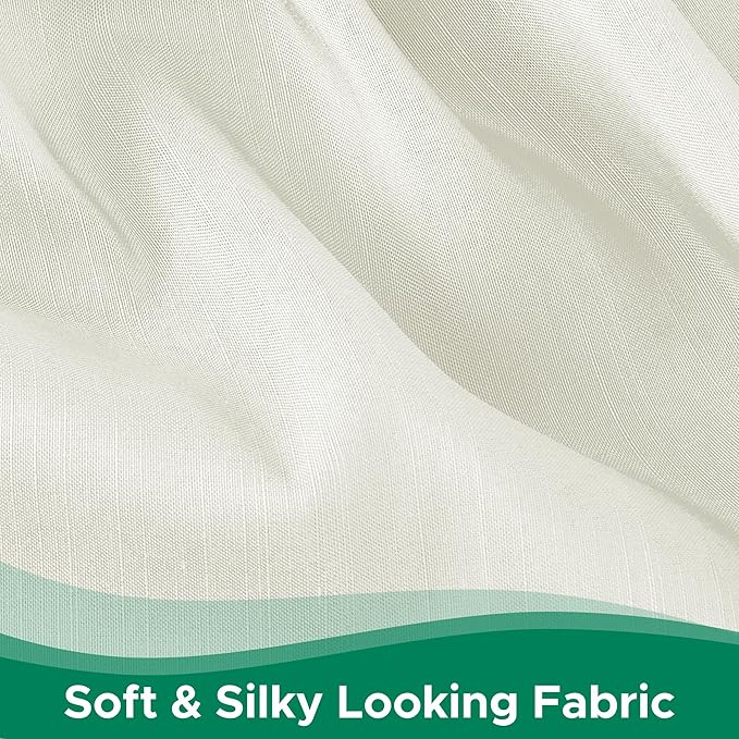 Biscaynebay Wrap Around Bed Skirts for Full & Full XL Beds 15" Drop, Ivory Adjustable Elastic Dust Ruffles Easy Fit Wrinkle & Fade Resistant Silky Luxurious Fabric Machine Washable
