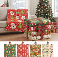Buryeah 4 Pack Christmas Throw Blankets Bulk Snowmen, Hearts, Santa, Snowflakes, Xmas Tree Soft Cozy Christmas Plush Flannel Blanket for Sofa, Bed, Couch, Home Decor Xmas Supplies, 40 x 50 Inches