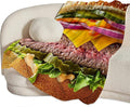 Hamburger Blanket for Girls Boys Funny Food Burger Throw Blankets Soft Cozy Warm Fuzzy Fleece Cheese Beef Pickles Bedding Flannel Throws Stuff Gifts for Kids Men Women Bedroom Decor 60"x50"