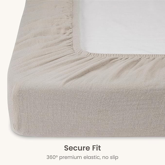 Bioweaves Organic Cotton Muslin Crib Sheet, GOTS Certified Fitted Crib Mattress Sheet, Extra Soft & Breathable for Toddler, Baby Boys & Girls, 52" x 28”, 8 Inch Pocket, Wind Chime
