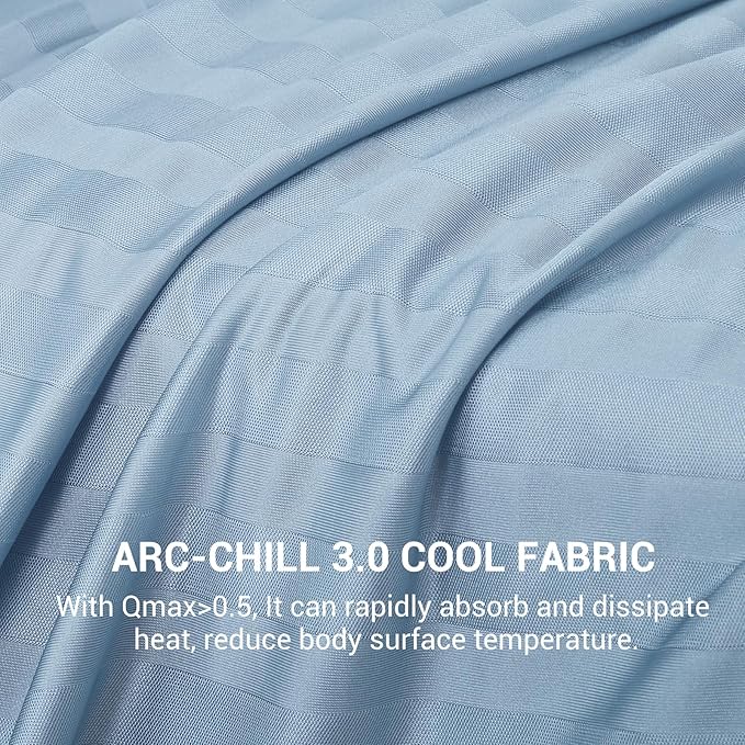 Elegear Revolutionary Cooling Blanket Twin, Absorbs Heat to Keep Body Cool for Night Sweats, Double Sided Arc-Chill3.0 Cooling Fiber Q-Max>0.5, Lightweight Summer Cold Blankets for Sleeping 59“ x 79”