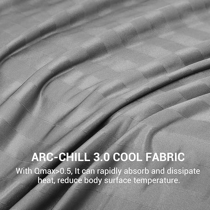 Elegear Revolutionary Cooling Blanket Twin, Absorbs Heat to Keep Body Cool for Night Sweats, Double Sided Arc-Chill3.0 Cooling Fiber Q-Max>0.5, Lightweight Summer Cold Blankets for Sleeping, 59“ x 79”
