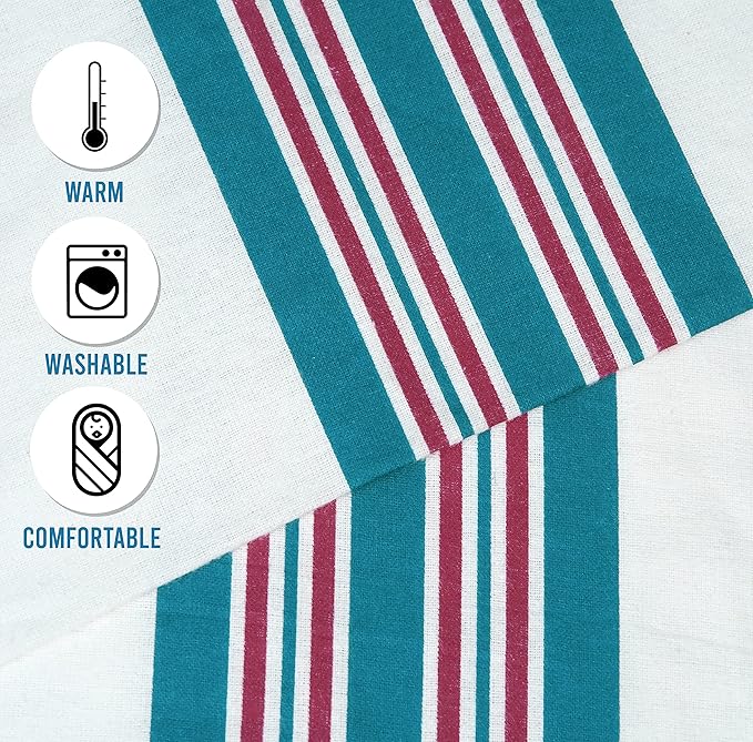 Baby Receiving Blankets, 100% Cotton Flannel Receiving Blanket, Perfect for swaddling & Wrapping, Ultra-Soft Hospital Blankets, Size 30 x 40 inch (6)