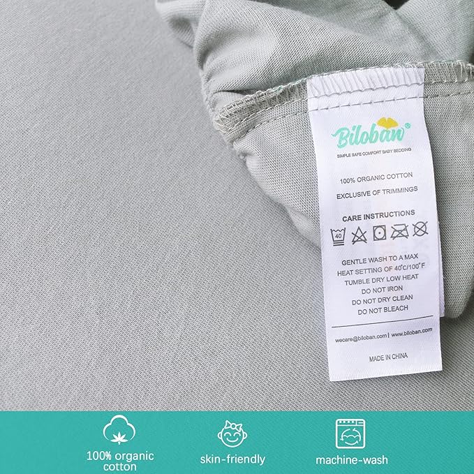 Bassinet Sheets Fit for Graco Sense2Snooze Bassinet and SNOO Smart Sleeper Baby Bassinet,100% Cotton, 2 Pack, Ultra Soft Bassinet Sheet, White and Gray