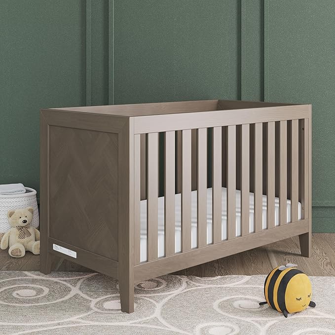 Child Craft Kieran Crib, Dresser, and Chest Nursery Set, 3-Piece, Includes 3-in-1 Convertible Crib, 6-Drawer Dresser, and Chest, Grows with Your Baby (Crescent Gray)