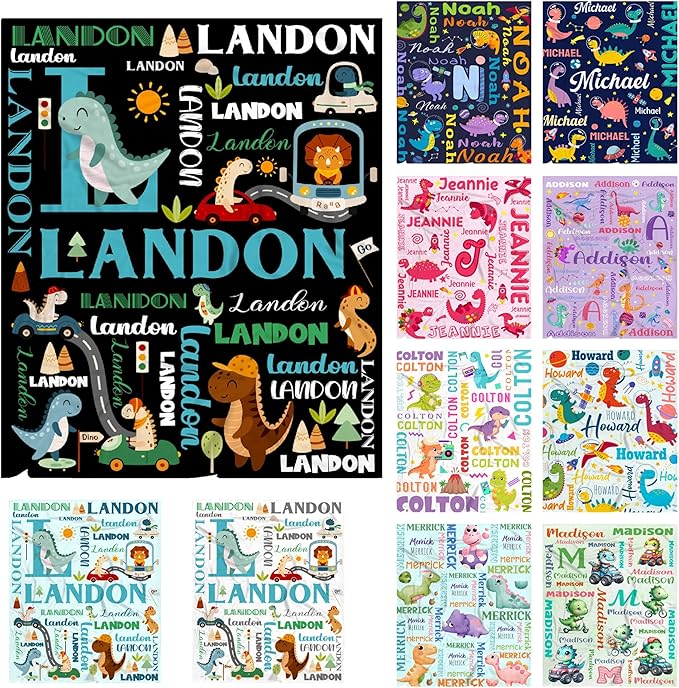 Custom Dinosaur Truck Blanket Gifts for Girls Boys Women - Super Soft Cozy Warm Throw Sheet for Couch Bed Sofa Office Decor All Season 60"x80" for Adult
