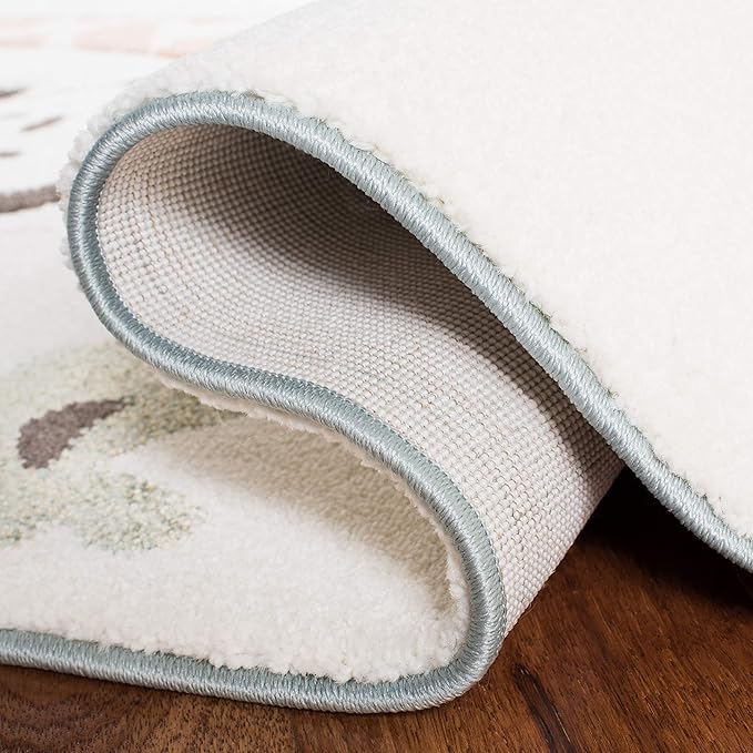 SAFAVIEH Carousel Kids Collection Runner Rug - 2'3" x 10', Ivory, Animal Design, Non-Shedding & Easy Care, Ideal for High Traffic Areas for Boys & Girls in Playroom, Nursery, Bedroom (CRK120A)