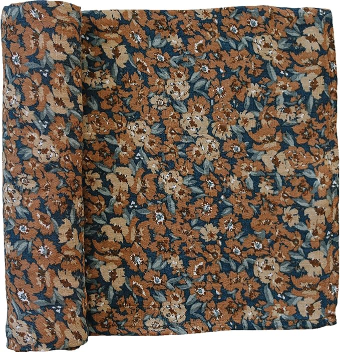 Mebie Baby Venetian Floral Muslin Swaddle, Modern and Neutral Swaddle Blanket for Baby Girl or Boy, Soft Baby Blankets, Newborn Swaddle Blanket, 0-3 Month, Comfy Wrap, Baby Essentials & Gifts