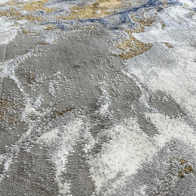 LUXE WEAVERS Marble Swirl Abstract Area Rug, Blue 8x10