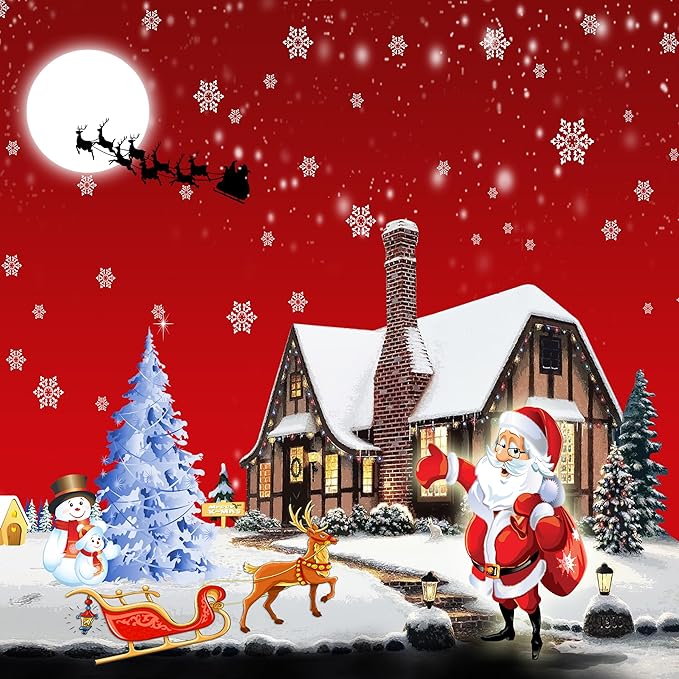 kxry Merry Christmas Bedding Set Santa Claus Deer Christmas Tree Snowman Comforter Quilt King Size for Girls Boys Kids 1 Comforter + 2 Pillow Cases