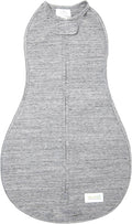 Woombie Original Baby Swaddling Blanket - Soothing, Cotton Baby Swaddle with Zipper - Wearable Newborn Blanket, Twilight Heather Gray, 14-19 lbs