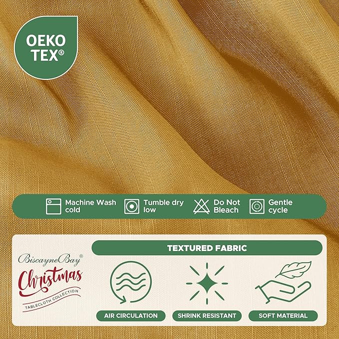 Biscaynebay Wrap Around Bed Skirts for Queen Beds15 Drop, Christmas Gold Adjustable Elastic Dust Ruffles Easy Fit Wrinkle & Fade Resistant Silky Luxurious Fabric Machine Washable