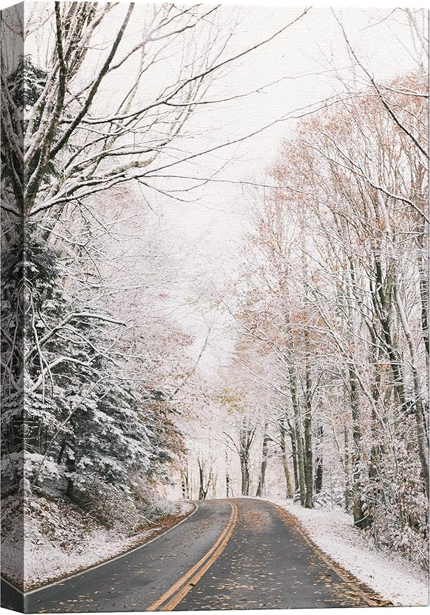 SIGNWIN Canvas Wall Art Woodland Nursery Decor Winter Trees Cool Dramatic Forest Multicolor Nature Photography Rustic - 32x48 inches