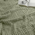Comfy Cubs Muslin Blanket for Adults Twin 90" x 66" - 6 Layer Soft, Breathable & Lightweight Muslin Adult Blanket - Machine Washable & Designed in The US Bedding for All Seasons - Sage