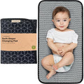 KeaBabies Portable Diaper Changing Pad, Easy Wipe Clean - Foldable Waterproof Baby Changing Mat for Diaper Bag, Compact, Lightweight, 25x13 Newborn, Infant, Baby Changer Travel Essential (Black Geo)