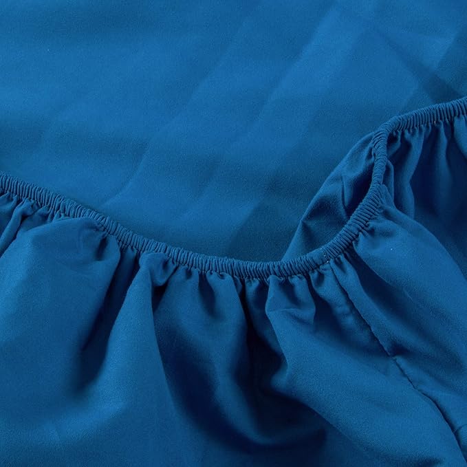 NTBAY Toddler Sheet Set - 3-Piece Microfiber Crib Sheet Set - Flat Sheet, Fitted Sheet, Pillowcase - Solid Toddler Bedding, Royal Blue