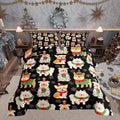 Castle Fairy Cute Puppy Dog Animal Twin Size Comforter Set,Christmas Pets Quilt Set Soft Bed Collection,Merry Christmas Theme Bedding Comforter for Boys Girls Room Decor,2 Pcs