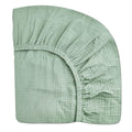 Crib Sheets for Boys Girl, Fitted Baby Toddler Bed Sheets 28" x 52", Neutral Muslin Cotton Crib Mattress Bedding Soft and Breathable Comfort (Sage)