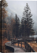 SIGNWIN Canvas Wall Art Autumn Dramatic Forest Landscape Living Room Orange Photography Rustic - 16x24 inches