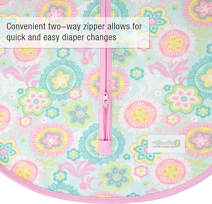 Woombie Original Baby Swaddle, Spring Fling, Big Baby 14-19 Pounds, 3-6 Months