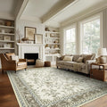 Large Neutral Beige Area Rug 9x12 for Living Room Earth Tone Cream Taupe Tan Pattern Modern Boho for Bedroom Soft Vintage Area Rug Farmhouse Floral Carpet for Dining Room Guest Bedroom Home Decor