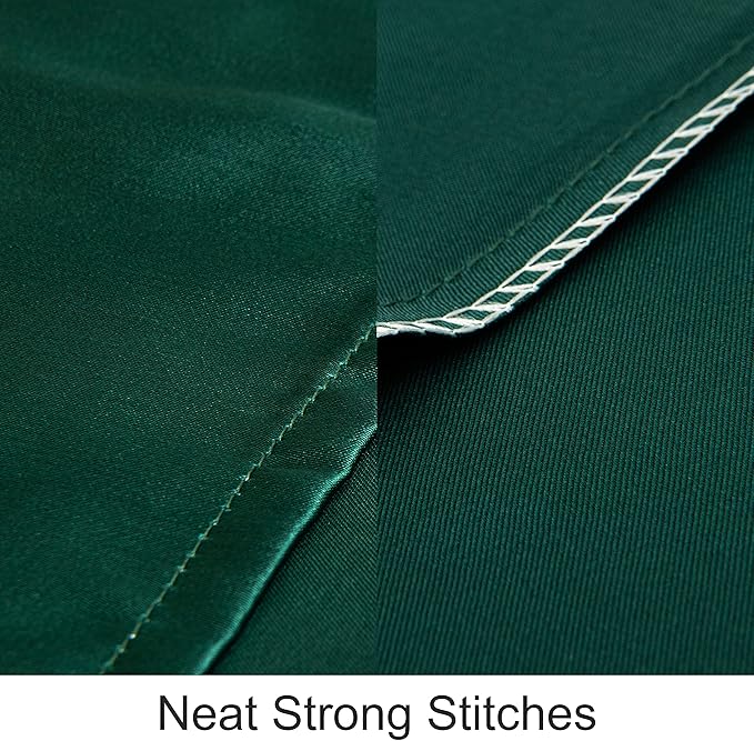 NTBAY Silk Satin Toddler Pillowcases, Small Pillow Case Pillow Cover 14x20 Inches with Envelope Closure, Soft and Silky Cooling Travel Pillow Covers for Nursery, Boys and Girls, Dark Green, 2 Pack