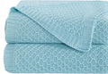 NTBAY Cable Knit Cooling Bed Blanket, Soft and Breathable Oversized Twin Bed Blanket 60x80 Inches Made from Rayon Derived from Bamboo for Bedroom, Travel, Blue