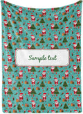 Personalized Santa Blanket - Ships Next Day, Printed in USA - Warm Fleece or Sherpa Sofa Throw for Christmas,Perfect for Bed or Couch - Customizable Family Throws (Fleece 50x60)