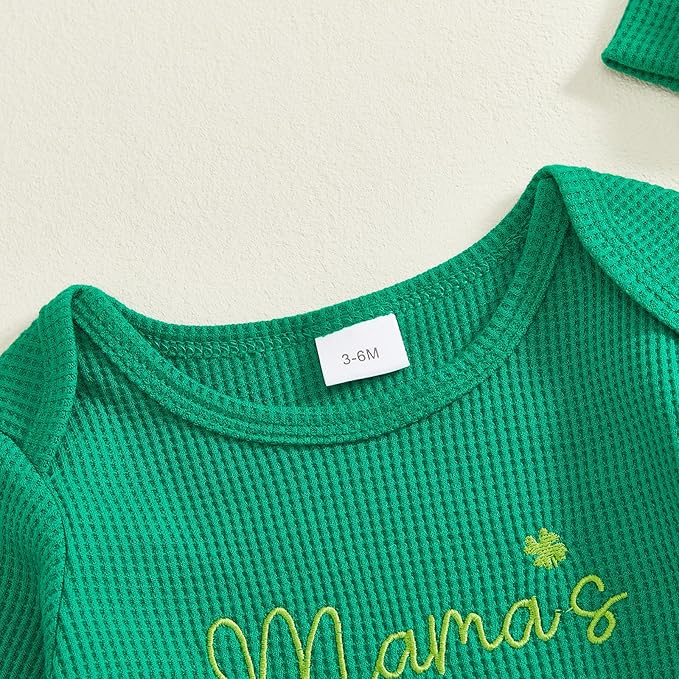 My First First St Patricks Day Baby Girl Outfit Newborn Lucky Clover Jumpsuit Romper Cute Infant Spring Clothes