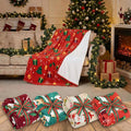 Buryeah 4 Pack Queen Size Christmas Throw Blankets Bulk for Bed Sofa Couch Snowman Gifts Santa Gingerbread Xmas Tree Soft Cozy Christmas Plush Flannel Blanket Home Decor Xmas Supplies, 60 x 80 Inches