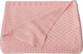 NTBAY Cable Knit Cooling Toddler Blanket, Soft and Breathable Baby Blanket 30x40 Inches Made from Rayon Derived from Bamboo for Crib, Stroller, Nursery, Pink