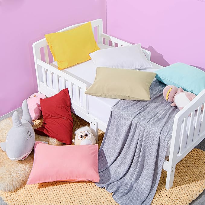 NTBAY Microfiber Toddler Pillowcases with Envelope Closure, 2 Pack 100% Brushed Microfiber Super Soft Travel Kids Nursery Pillow Cases, 14"x20" Fits Pillows Sized 12"x16" 13"x18" 14"x19", Aqua