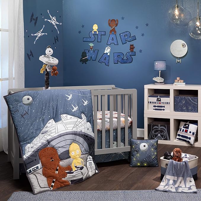 Lambs & Ivy Star Wars Signature Millennium Falcon Musical Baby Crib Mobile Toy