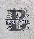 Personalized Baby Blanket Baby Quilt Monogrammed Blankets for Boys and Girls Embroidered Baby Gifts Letter & Date