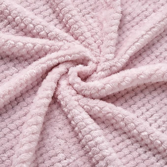 CREVENT 2Pcs 30''X40'' Cute Cozy Fluffy Warm Baby Blankets for Infants Toddlers' Bedding Crib Cot Stroller - Giraffe + Flower