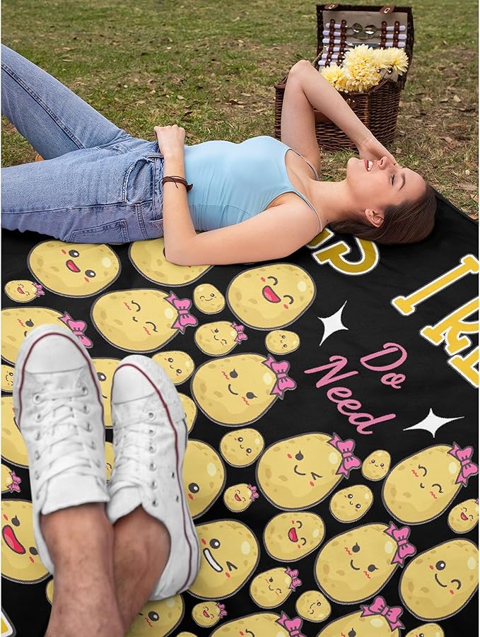 Yes I Really Do Need All These Potatoes Blanket Gifts Warm Cozy Soft Flannel Throw for Bed Couch Sofa Home Decoration 120”×90” Extra Large for Family