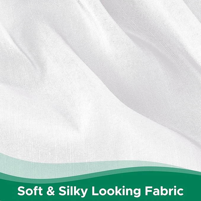 Biscaynebay Wrap Around Bed Skirts for Full & Full XL Beds with Short Drop of 12", White Adjustable Elastic Dust Ruffles Easy Fit Wrinkle Resistant Silky Luxurious Fabric Machine Washable