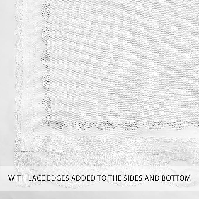 XiDi White Curtains with Sheer Overlay for Girls Bedroom 2 Panels Blackout Double Layer Curtains 45 Inches Length for Kids Princess Nursery Room Star Cut Out Grommet Small Window Drapes W52 X L45